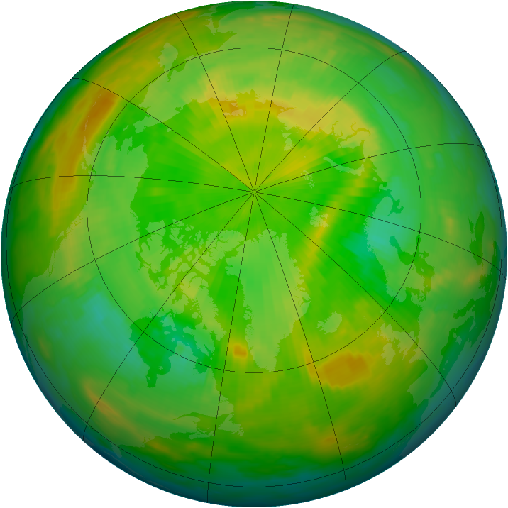 Arctic ozone map for 08 June 1997
